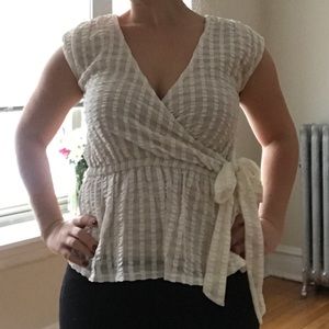 Anthropologie White Lace Top